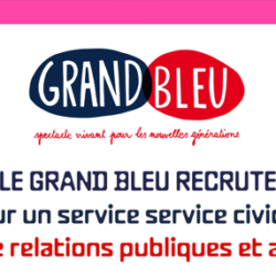 Le Grand Bleu recrute un.e assistant.e relations publiques et action culturelle en service civique !