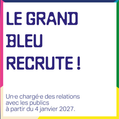 Le Grand Bleu recrute un·e chargé·e des relations avec les publics